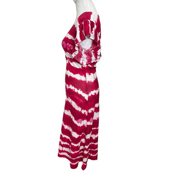 Love Moschino Tie Dye Knit Dress Women’s Size 4 Logo Midi Sheath Fit - Picture 5 of 7
